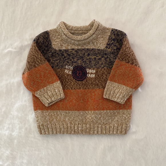B.U.M. Equipment Colourblock Raglan Knitted Sweater 12 Months - Picture 8 of 8